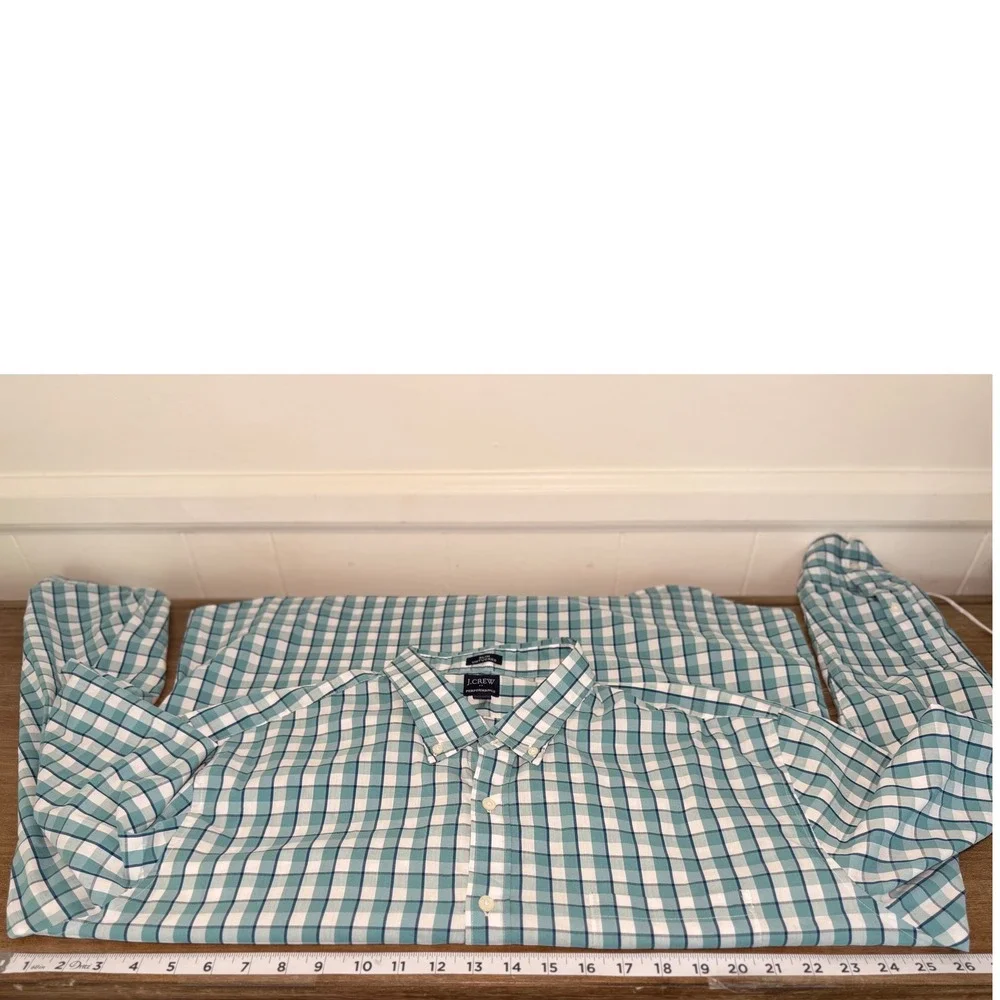 J.‎ Crew XXL Slim Untucked Performance Button Down Shirt Mens Checkered